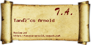 Tanács Arnold névjegykártya
